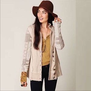 Free People Mixed Print Cardigan